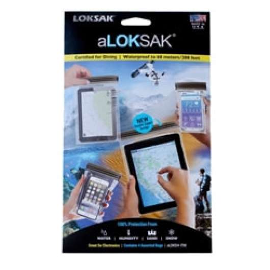 aLoksak Smartphone L-XL/Surfplatta/Pass Vattentäta påsar 4-p