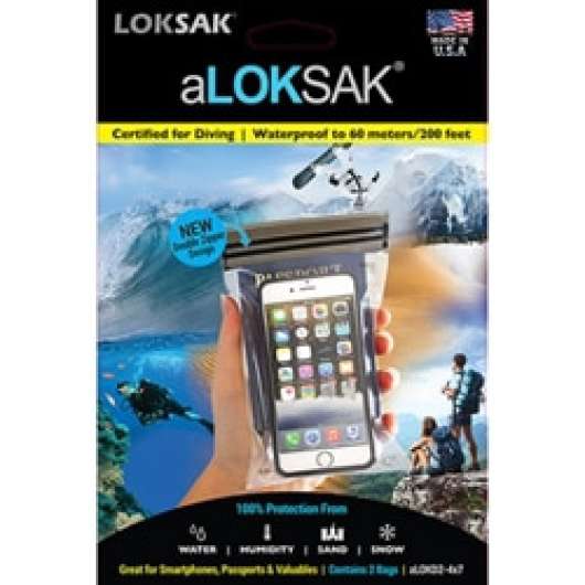aLoksak Smartphone XL Vattentäta fodral 2-p