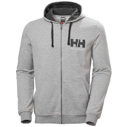 Helly Hansen HH Logo Full Zip Hoodie Grey Melange
