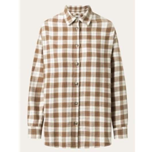 Knowledgecotton Apparel Flannel Boyfriend Fit Checked Shirt