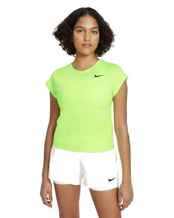 Nike Court Dri-Fit Victory T-shirt Dam Lime Glow