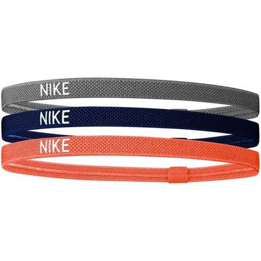 Nike Hårband 3-pack Grå/Navy/Orange