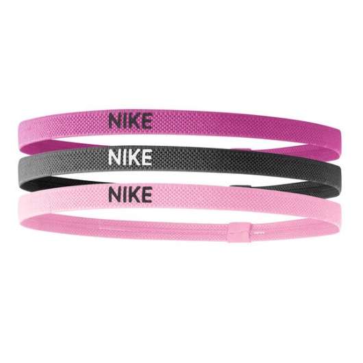 Nike Hårband 3-pack Rosa/Mörkgrå/Ljusröd