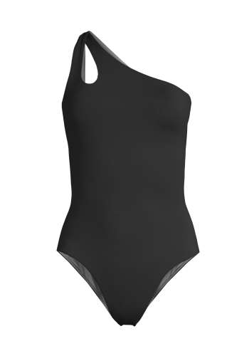 One Shoulder Swimsuit - Black