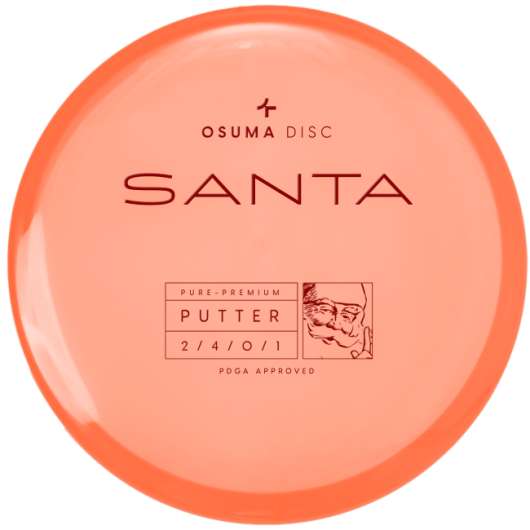 Osuma Frisbee Golf disc Pure-Premium Santa