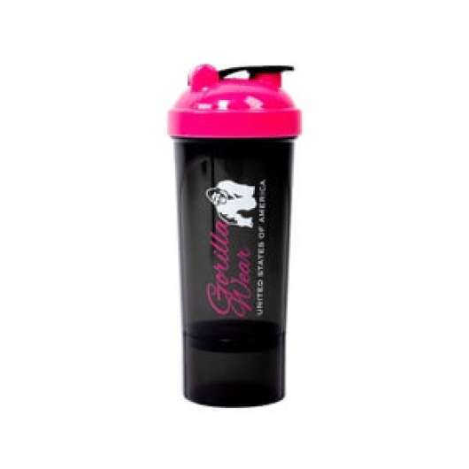 Shaker Compact 500 ml, black/pink, Gorilla Wear
