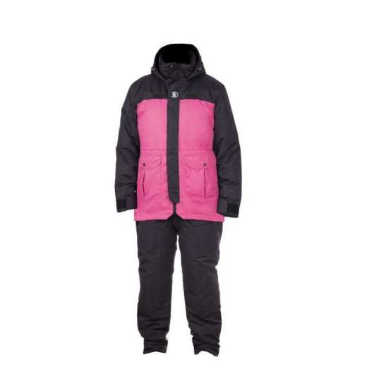 Snow Fox ICE-LITE 2-delad värmeoverall för damer, svart/rosa