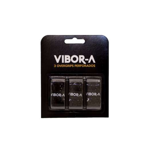 Vibor-A Blister 3 Pack Overgrips Pro Perf Black