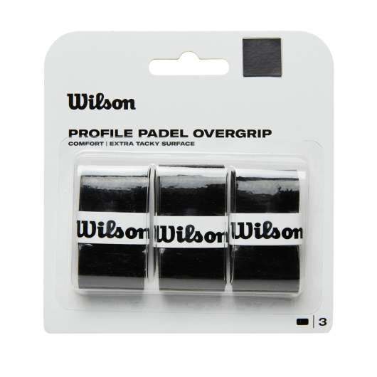 Wilson Profile Padel Overgrip 3-pack Black