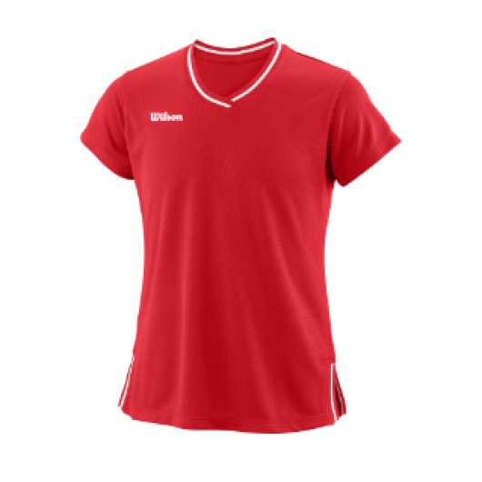 Wilson Team ll V-Neck T-Shirt Girl Red