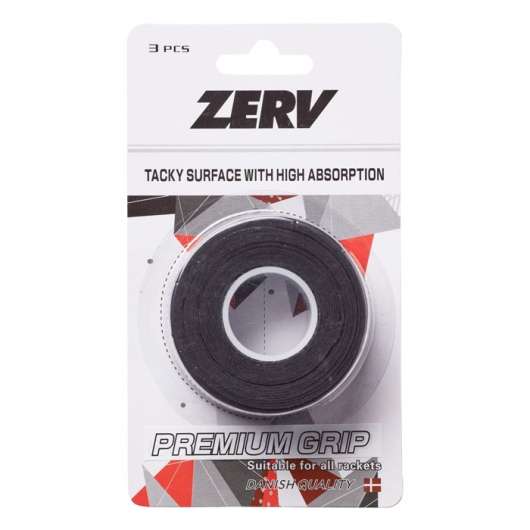 ZERV Premium Grip Svart 3-pack